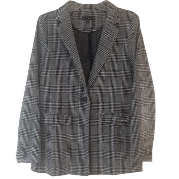 Love Tree Jackets & Coats Love Tree Black And White Houndstooth